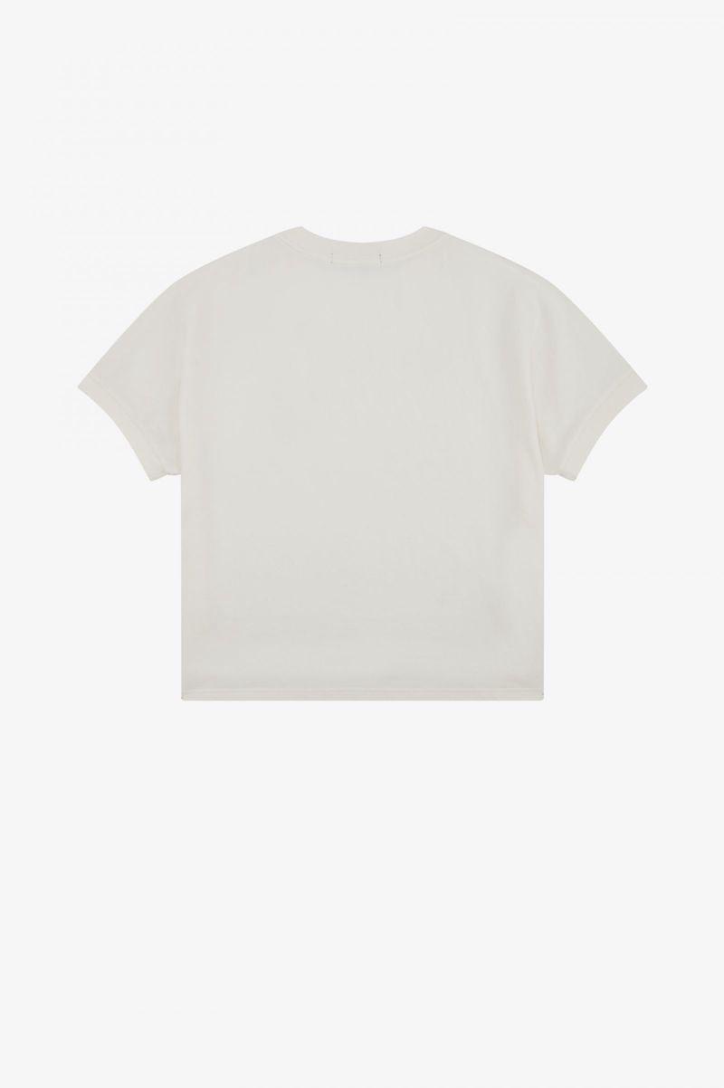 White Fred Perry Boxy Piqué Women's T Shirts | PH 2023KORI